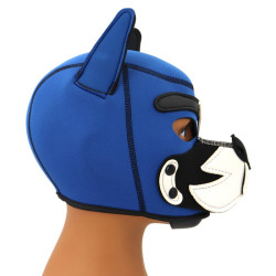 Kinky Puppy Cagoule Puppy Fox Néoprène Bleu-Blanc